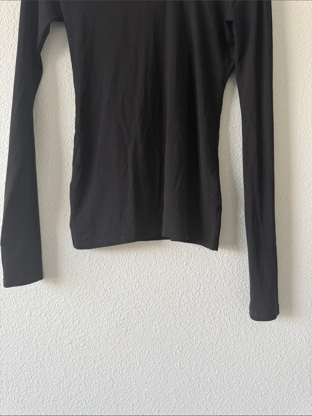 Marcella Turtle neck Black Allegra Cut Out Asymmetrical Jersey Long Sleeve Sm - Picture 9 of 11